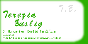 terezia buslig business card